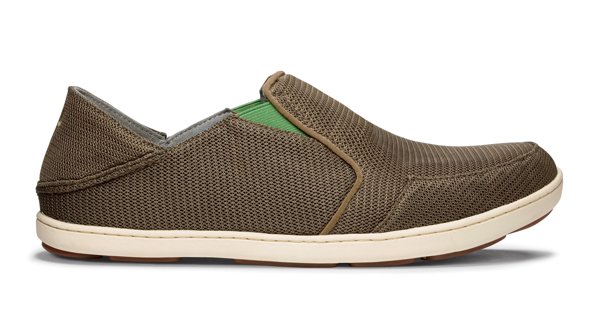 OluKai Nohea Mesh - Mustang / Lime Peel | Men's Slip On Shoes