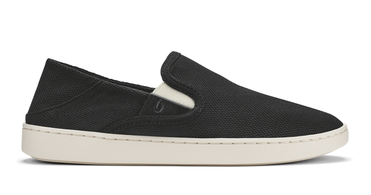 Pehuea Women's Breathable Slip-On Sneakers - Black | OluKai | OluKai ...