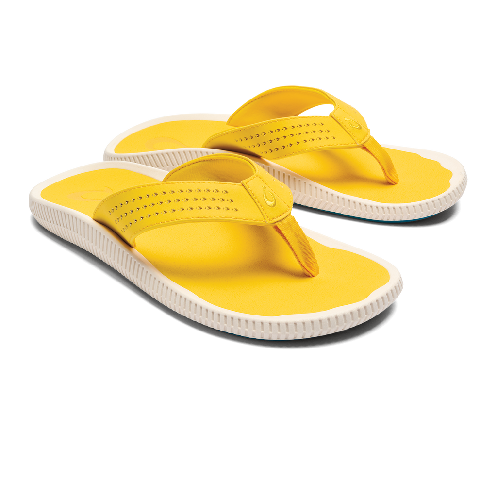 Ulele Men s Beach Sandals Yellow Hibiscus OluKai OluKai Australia