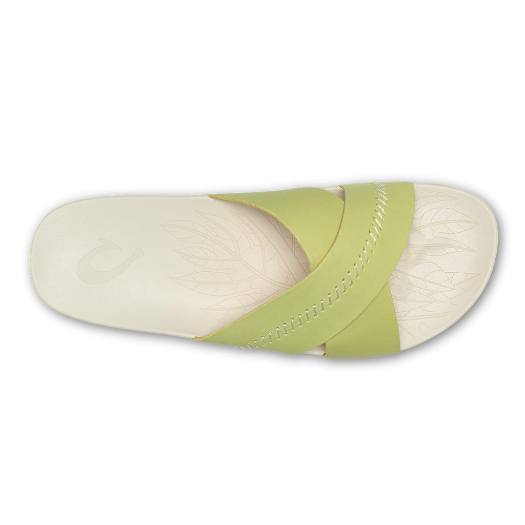 KÄ«peâa âOlu Womenâs Slide Sandals - Muted Green / Off White | OluKai | OluKai Australia