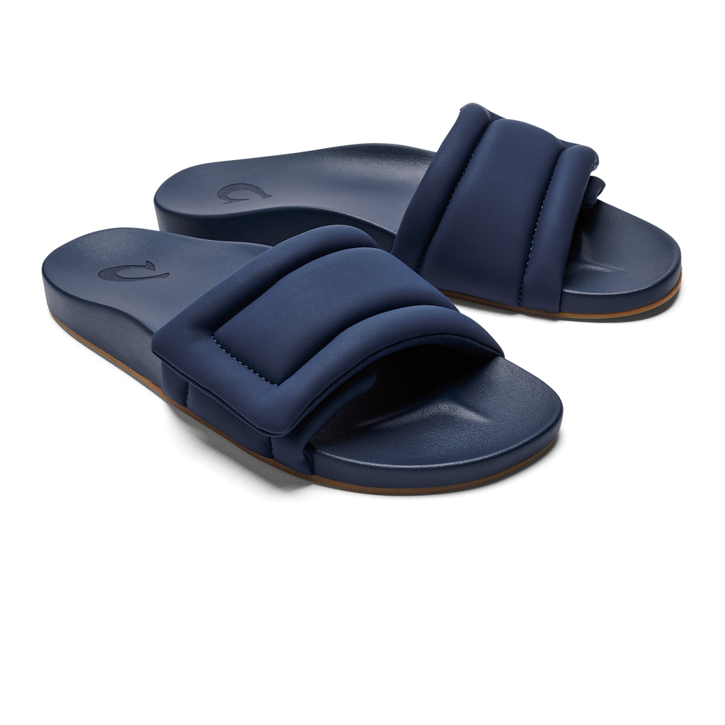 Navy blue slide sandals top