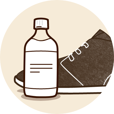 Apply leather cleaning product