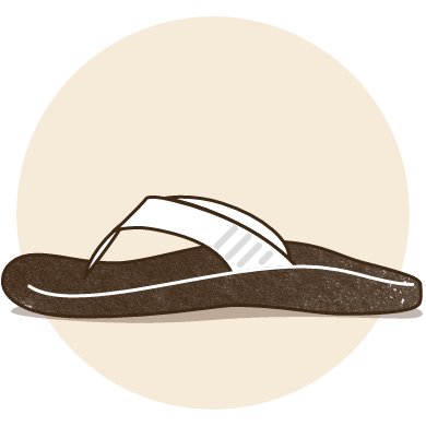 Let your sandals air-dry