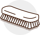 Gentle bristle brush or towel